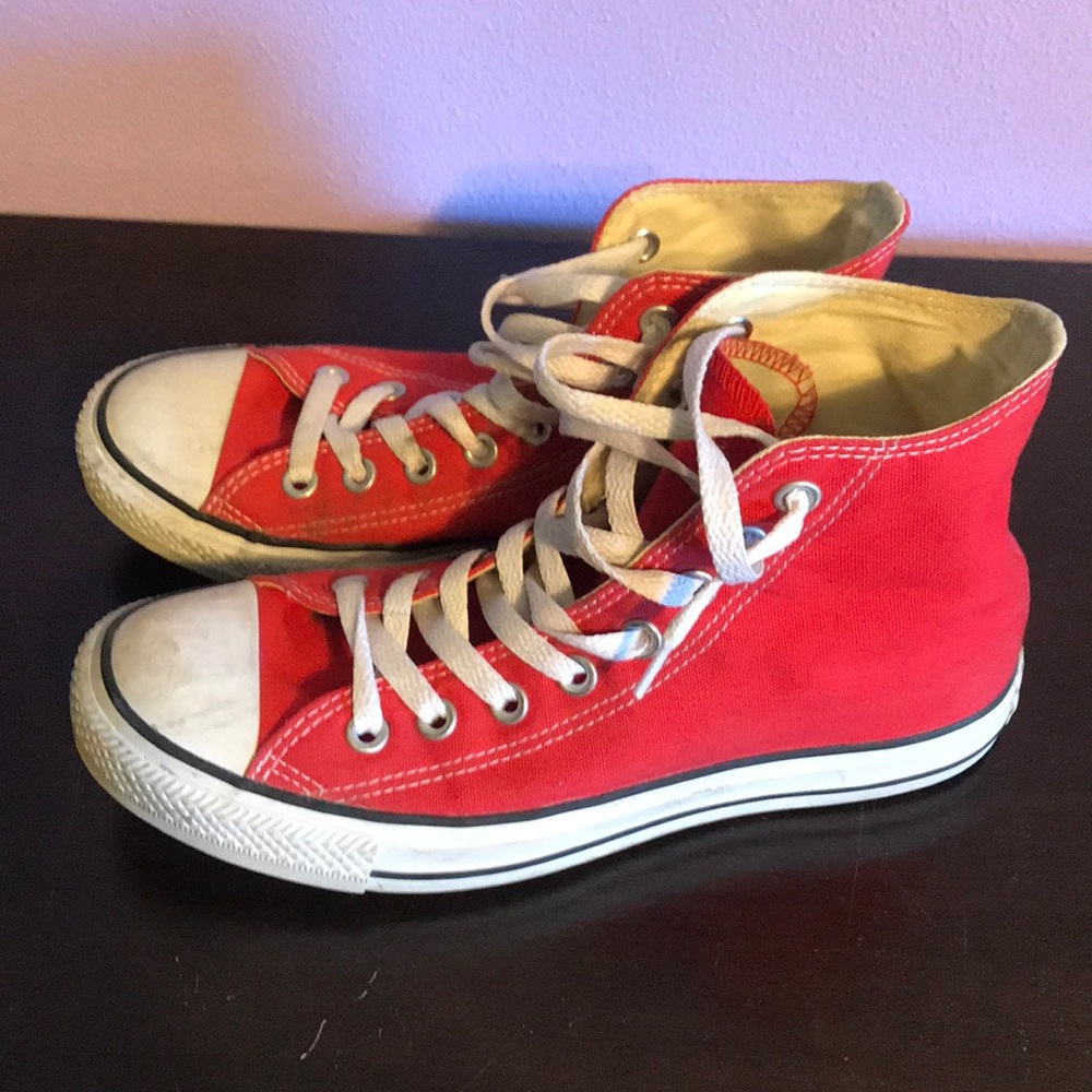 Red Hy-Top Converse